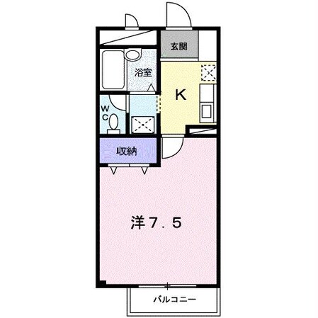 上田尻 徒歩1分 2階の物件間取画像